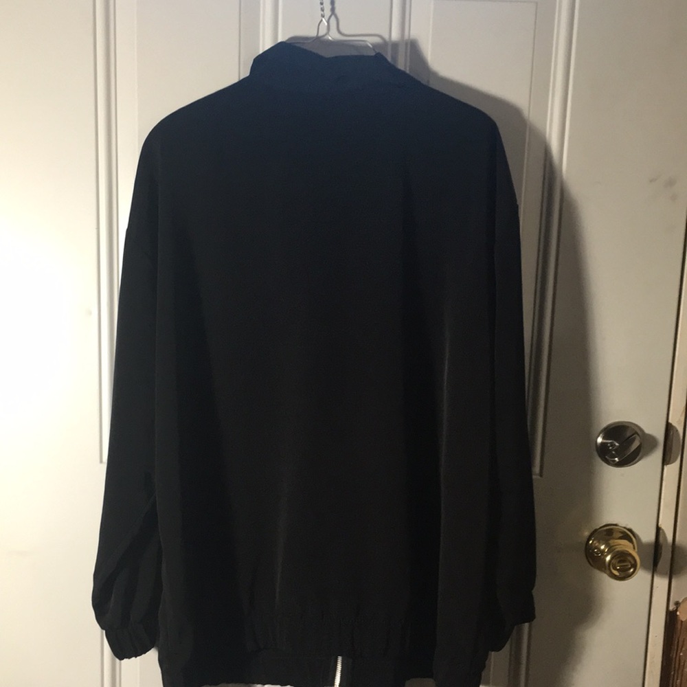 Silver Threads Black Zip Front Lightweight Jacket… - image 2